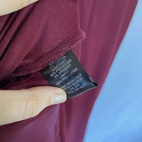 Lulus burgundy maxi formal dress lace halter top neckline open back detail